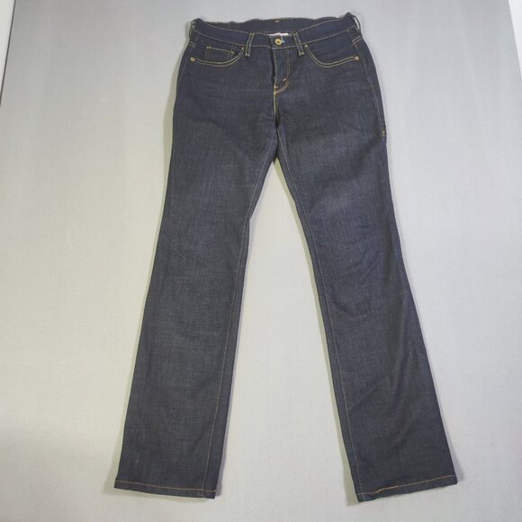 Levi's 505 jeans classic mid-rise straight leg women's size 4 M indigo blue - Picture 1 of 16